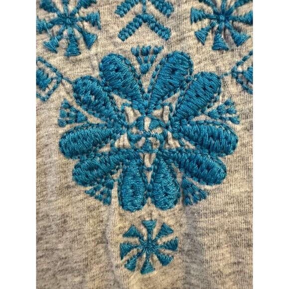 JW Los Angeles Embroidered Tank Top Women’s XS Gray Boho Folk Festival Core - Picture 6 of 8